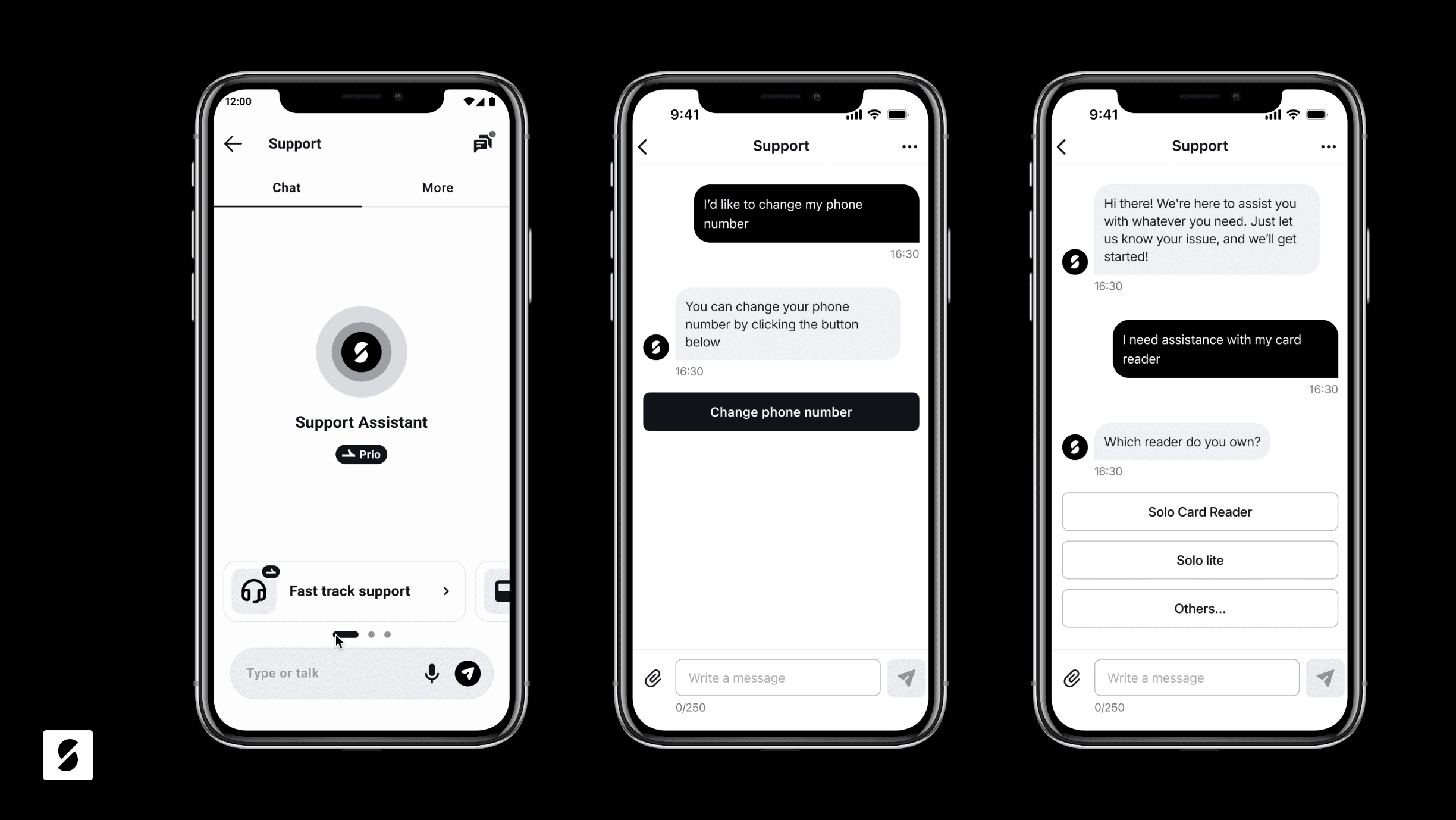 Screenshot of SumUp Merchant Support on Mobile
